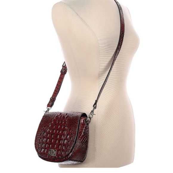 BRAHMIN Brown Croc Leather SONNY petite crossbody bag, Rare, EUC. - Picture 4 of 13